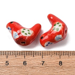 Handmade Printed Porcelain Beads&nbsp;PORC-F005-04B-1