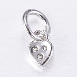 Brass Micro Pave Cubic Zirconia Charms&nbsp;ZIRC-E135-29P