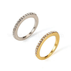 2Pcs 2 Colors Alloy with Crystal Rhinestone Finger Rings&nbsp;RJEW-TADJ0001-01E