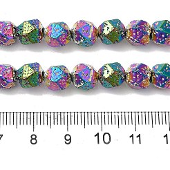 Blaking Painted Natural Lava Rock Beads Strands&nbsp;G-B086-A01-01B