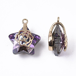 Electroplate Glass Pendants&nbsp;X-EGLA-N005-003C