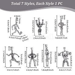 7Pcs 7 Styles Tibetan Style Alloy Pendants&nbsp;TIBE-PH0002-42