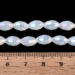 Electroplate Imitation Jade Glass Beads Strands&nbsp;GL-N002-01A-C01