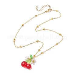 Resin Fruit Pendant Necklaces&nbsp;NJEW-JN05204-02