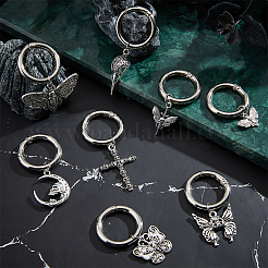 16Pcs 8 Style Cross/Butterfly/Moon Alloy Shoe Decoration&nbsp;HJEW-AB00624