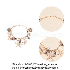 Trendy Starfish and Conch Jewelry Sets&nbsp;SJEW-PH0001-02G