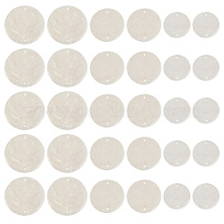 90Pcs 3 Styles Natural Capiz Shell Disc Connector Charms&nbsp;BSHE-MB0001-01