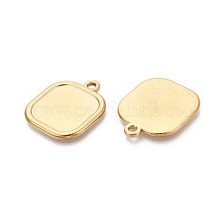304 Stainless Steel Pendant Cabochon Settings&nbsp;STAS-N108-73G