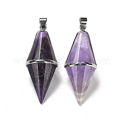 Natural & Synthetic Mixed Gemstone Pointed Pendants&nbsp;G-F763-04P