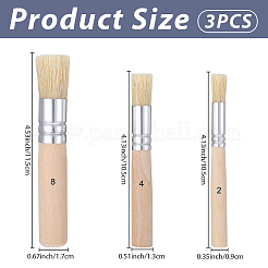 3Pcs Pig Bristle Oil Painting Brush Sets&nbsp;OFST-CP0001-23B