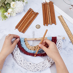 24Pcs Carbonized Bamboo Knitting Needles&nbsp;TOOL-CL0001-10