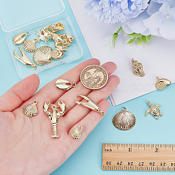 18Pcs 9 Styles Alloy Pendants&nbsp;TIBEP-ME0001-08