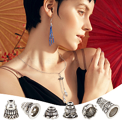200Pcs 4 Style Tibetan Style Alloy Bead Cones&nbsp;FIND-PH0004-54