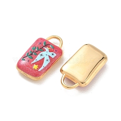 304 Stainless Steel Enamel Pendants&nbsp;STAS-F360-10G-02