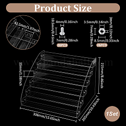Transparent Acrylic 6 Layers Nail Polish Display Rack&nbsp;ODIS-UN0001-22C