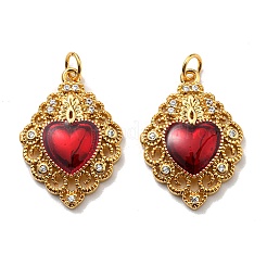 Rack Plating Brass Grade AAA Cubic Zirconia Pendants&nbsp;KK-D026-27G