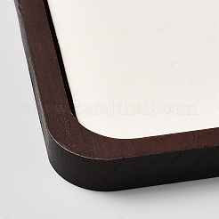 Square Wooden Organizer Display Jewelry Plates&nbsp;ODIS-WH0099-221E