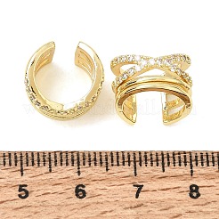 Brass Micro Pave Cubic Zirconia Cuff Earrings for Women&nbsp;CU-CBAE7DF-19G