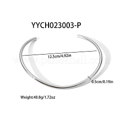 Simple 304 Stainless Steel Round Cuff Choker Necklaces Fashion Jewelry for Women&nbsp;RC6869-6