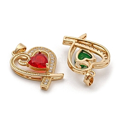 Brass Rhinestone Pendants&nbsp;FIND-C039-05