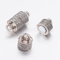 Tibetan Style Alloy Magnetic Clasps with Loops&nbsp;PALLOY-F185-03