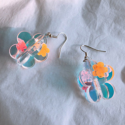 Valentine's Day Acrylic Dangle Earrings&nbsp;WG6464E-01
