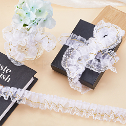 10M Polyester Polka Dot Lace Ribbons&nbsp;OCOR-GF0003-35A