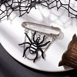 Halloween Spider Alloy Enamel Charm Brooch Pin&nbsp;JEWB-TA00018