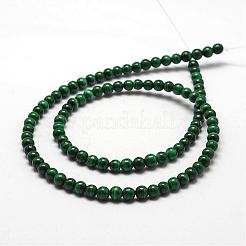 Natural Malachite Bead Strands&nbsp;G-O143-10-4mm