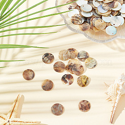 400Pcs Shell Flat Round Charms&nbsp;BSHE-GO0001-02