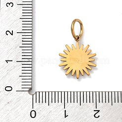 304 Stainless Steel Micro Pave Clear Cubic Zirconia Pendants&nbsp;STAS-Z189-01G-02