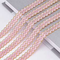 Polyester Filigree Wavy Lace Ribbon&nbsp;SENE-WH0003-32B