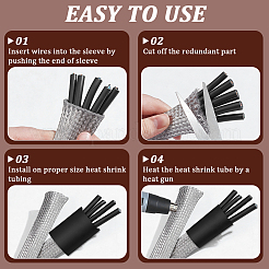 304 Stainless Steel Wire Braided Strap&nbsp;STAS-WH0044-114D