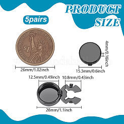 5 Pairs Brass Cufflinks&nbsp;BUTT-FG0001-56B