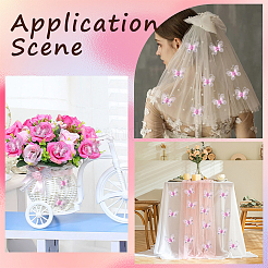 80Pcs Lace Butterfly Display Decorations&nbsp;DIY-CP0012-97