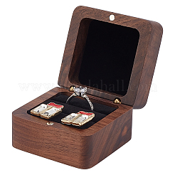 2-Slot Wooden Finger Ring Storage Boxes&nbsp;CON-WH0089-110B