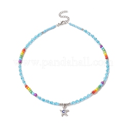 Rhinestone Pendant Necklace&nbsp;NJEW-JN04259