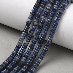 Natural Sodalite Beads Strands&nbsp;G-Z110-B20-2x4mm