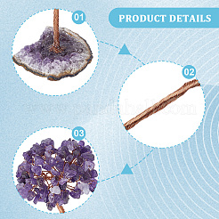 1Pc Natural Amethyst Chips Tree of Life Display Decorations&nbsp;DJEW-PA0001-02A