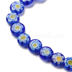 Handmade Millefiori Lampwork Beads Strands&nbsp;LAMP-G164-11B