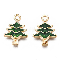 Rack Plating Alloy Enamel Pendants&nbsp;X-ENAM-T011-156