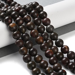 Natural Polychrome Jasper/Picasso Stone/Picasso Jasper Beads Strands&nbsp;G-C160-01-8mm