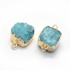 Natural Druzy Quartz Links connectors&nbsp;G-P396-11G-04