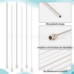 6Pcs 6 Style 304 Stainless Steel Blunt Tip Dispensing Needle with Brass Luer Lock&nbsp;FIND-FG0003-01