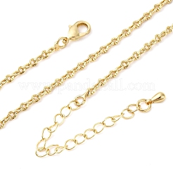 Brass Textured Twisted Chain Necklaces&nbsp;MAK-L045-05G