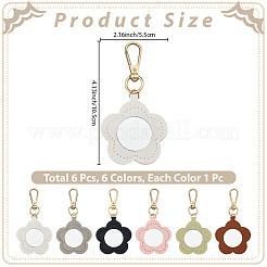 6Pcs 6 Colors PU Leather Pendant Decorations&nbsp;HJEW-CL0001-15