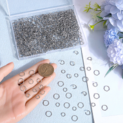 1200Pcs 3 Styles 304 Stainless Steel Open Jump Rings&nbsp;STAS-SP0001-67