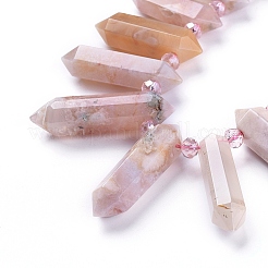 Natural Cherry Blossom Agate Beads Strands&nbsp;G-G805-G13