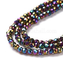 Electroplate Glass Beads Strands&nbsp;GLAA-H021-01A-FP13