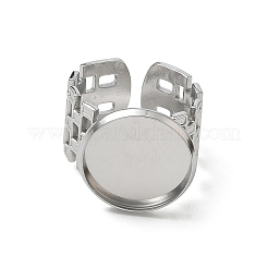 304 Stainless Steel Cuff Ring Components&nbsp;SA-CBA37BC-17E-P